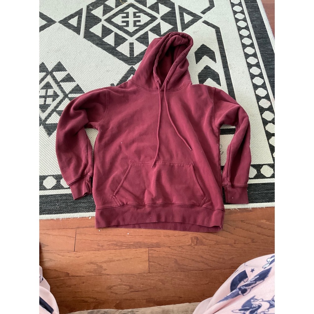 John Galt Brandy Melville Burgundy Pullover Hoodie Sweatshirt MDA110-Z087